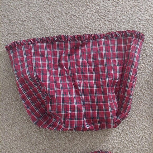 4 Vintage 90s Longaberger Christmas Collection Basket Plaid Tidings Liners EUC - Picture 3 of 7